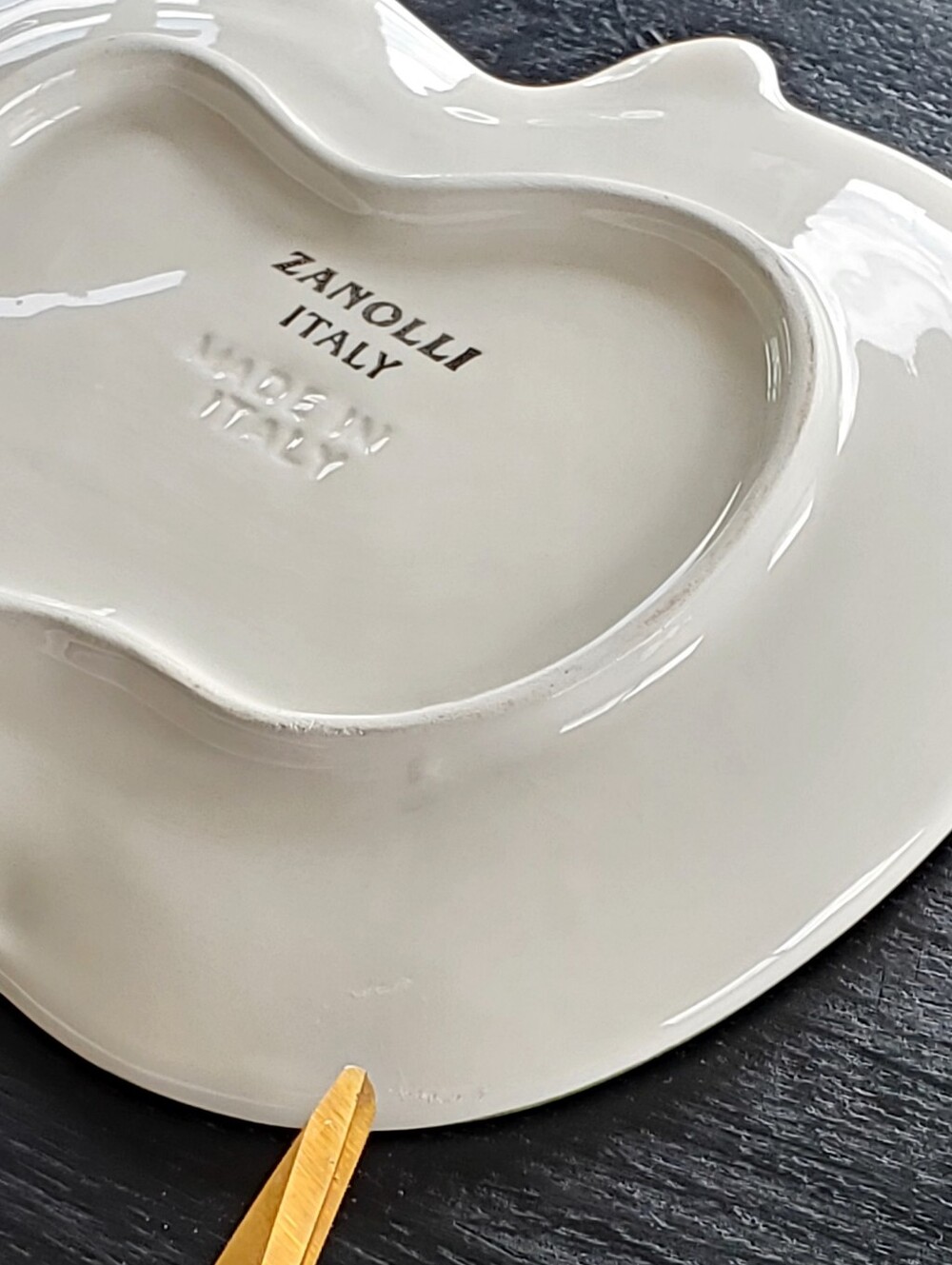 Zanolli Made In Italy White Green Ceramic Apple Shape Plates, Set 5, EUC - Picture 14 of 14